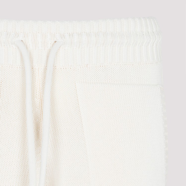 Shop Off-white Beige Cotton 3d Diag Knit Pants In Neutrals