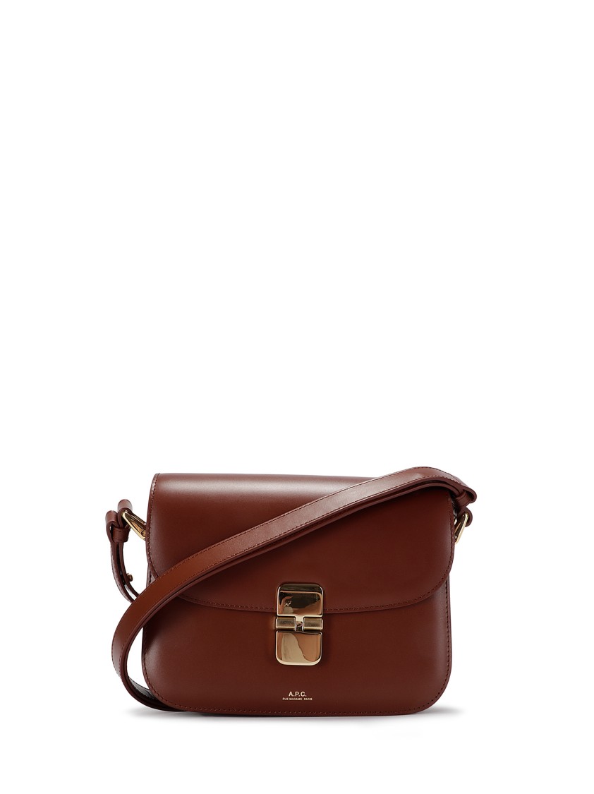 Shop Apc A.p.c. Sac Grace Small Shoulder Bag In Brown