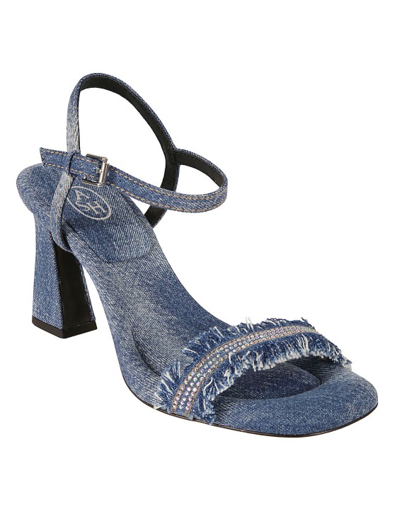 Shop Ash Denim Sandals In Blue