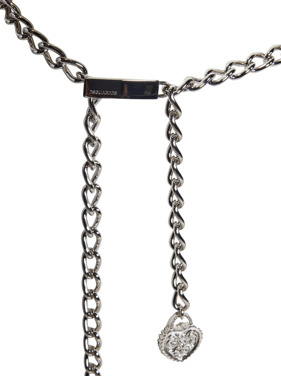 Shop Dsquared2 Silver Metal Chain Belt