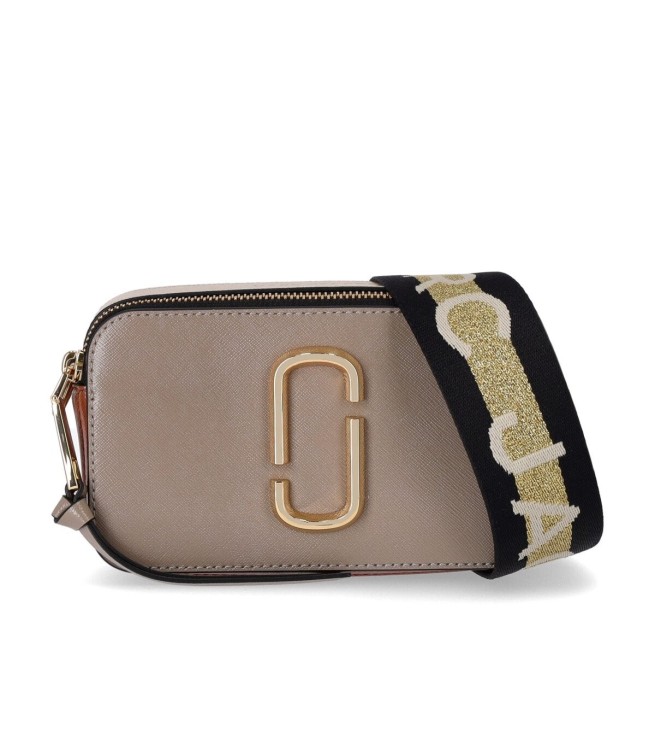 Marc Jacobs The Snapshot Cement Crossbody Bag In Brown