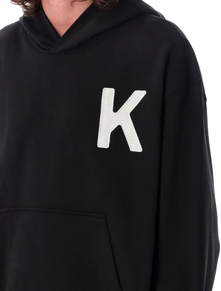 Kenzo Elephant Logo-embroidered Hoodie In Black
