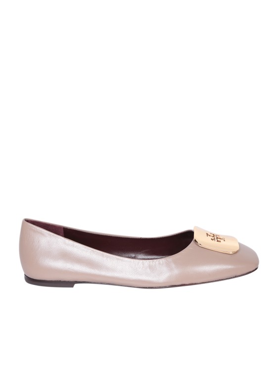Shop Tory Burch Leather Ballet In Neutrals