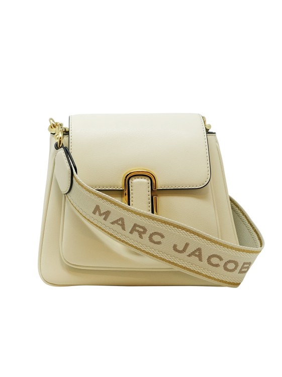 Shop Marc Jacobs White Leather The Mini Chain Satchel Bag