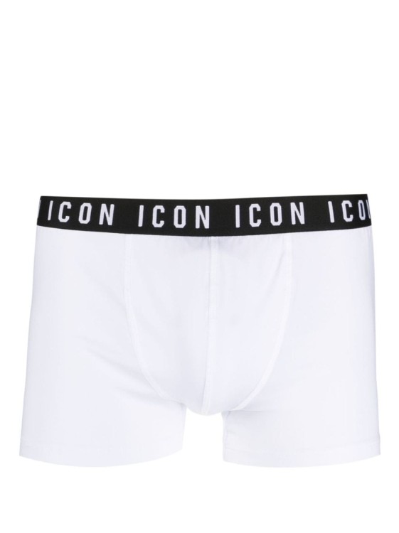 Shop Dsquared2 Logo-waistband Boxer In White