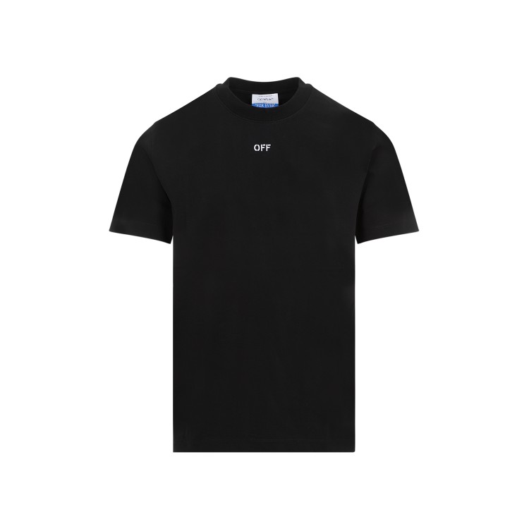 Off-white Stitch Arrow Black Cotton T-shirt In Gray