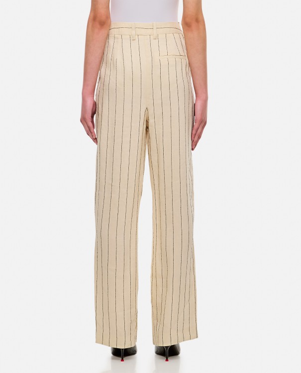 Shop Loulou Studio Pinstriped Pants In Neutrals