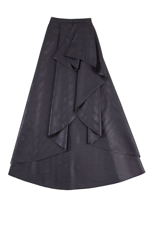 Saiid Kobeisy Brocade Skirt In Grey