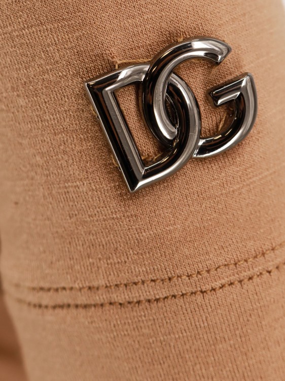 Shop Dolce & Gabbana Stretch Virgin Wool Dress In Brown