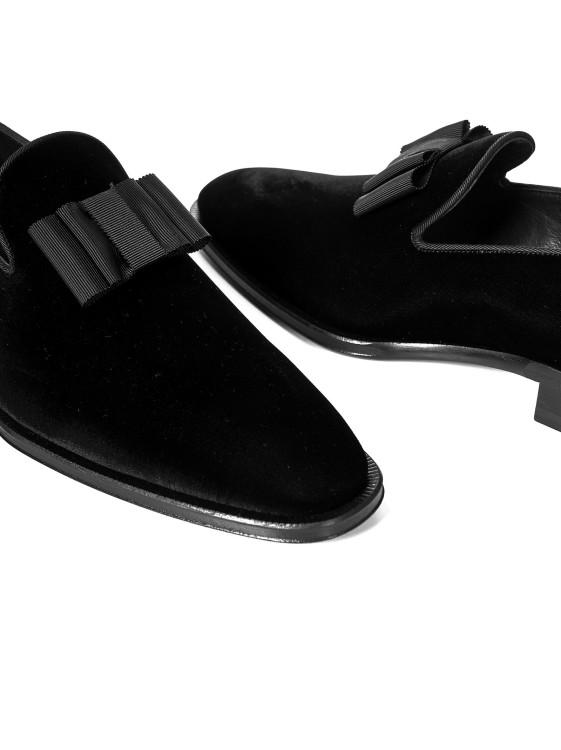 Shop Dsquared2 Black Velvet Ubaldo Loafers