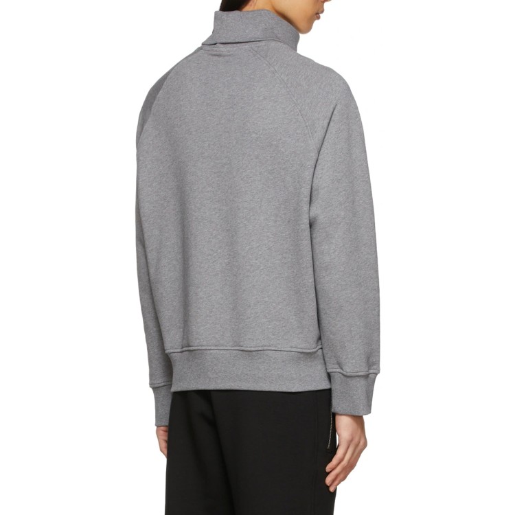 Shop Neil Barrett Jewel Turtleneck Sweatshirt In Grey