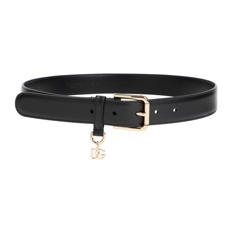 Dolce & Gabbana Black Calf Leather Belt