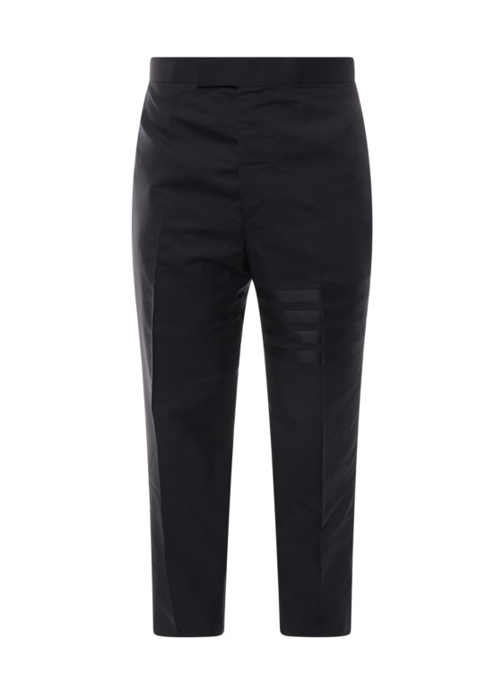 Shop Thom Browne Wool Trouser In Black
