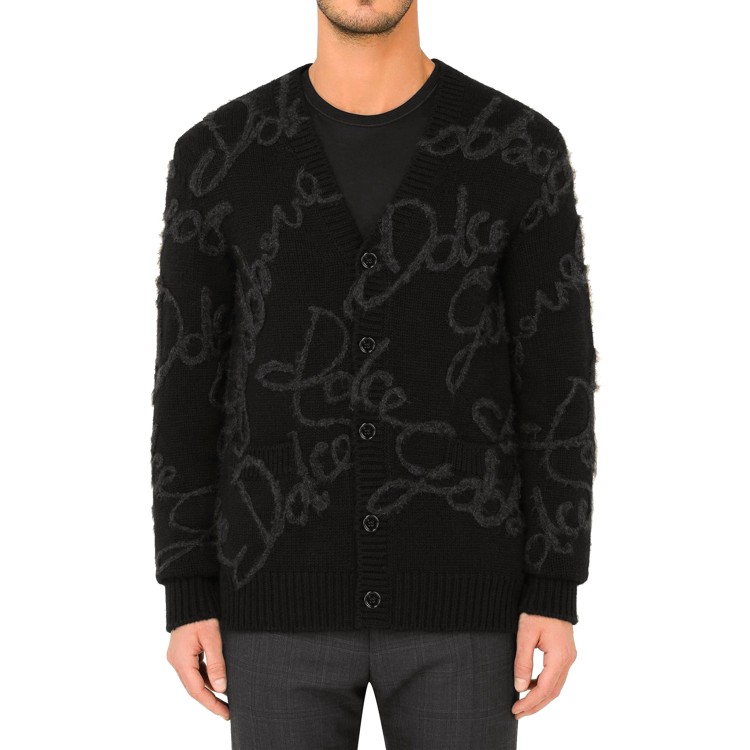 Shop Dolce & Gabbana Wool And Cashmere Cardigan In Black