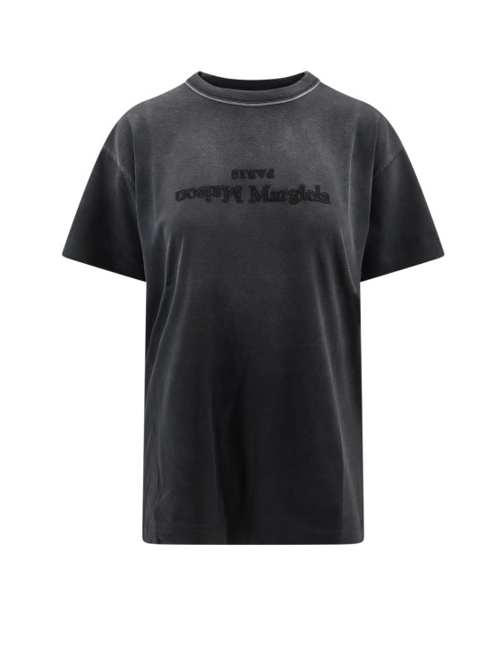Shop Maison Margiela Cotton T-shirt With Vintage Effect In Black