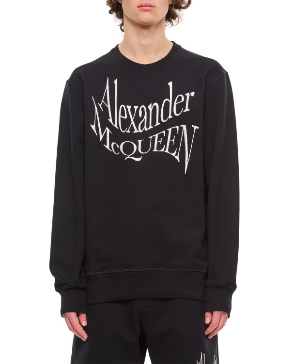 Alexander Mcqueen Cotton Sweatshirt In Black
