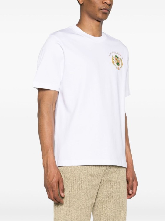 Shop Casablanca White Short Sleeved T-shirts