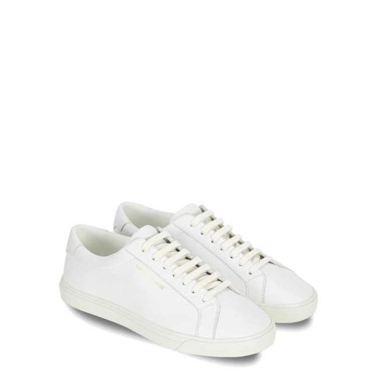 Shop Saint Laurent Andy Low Top Leather Sneakers In White