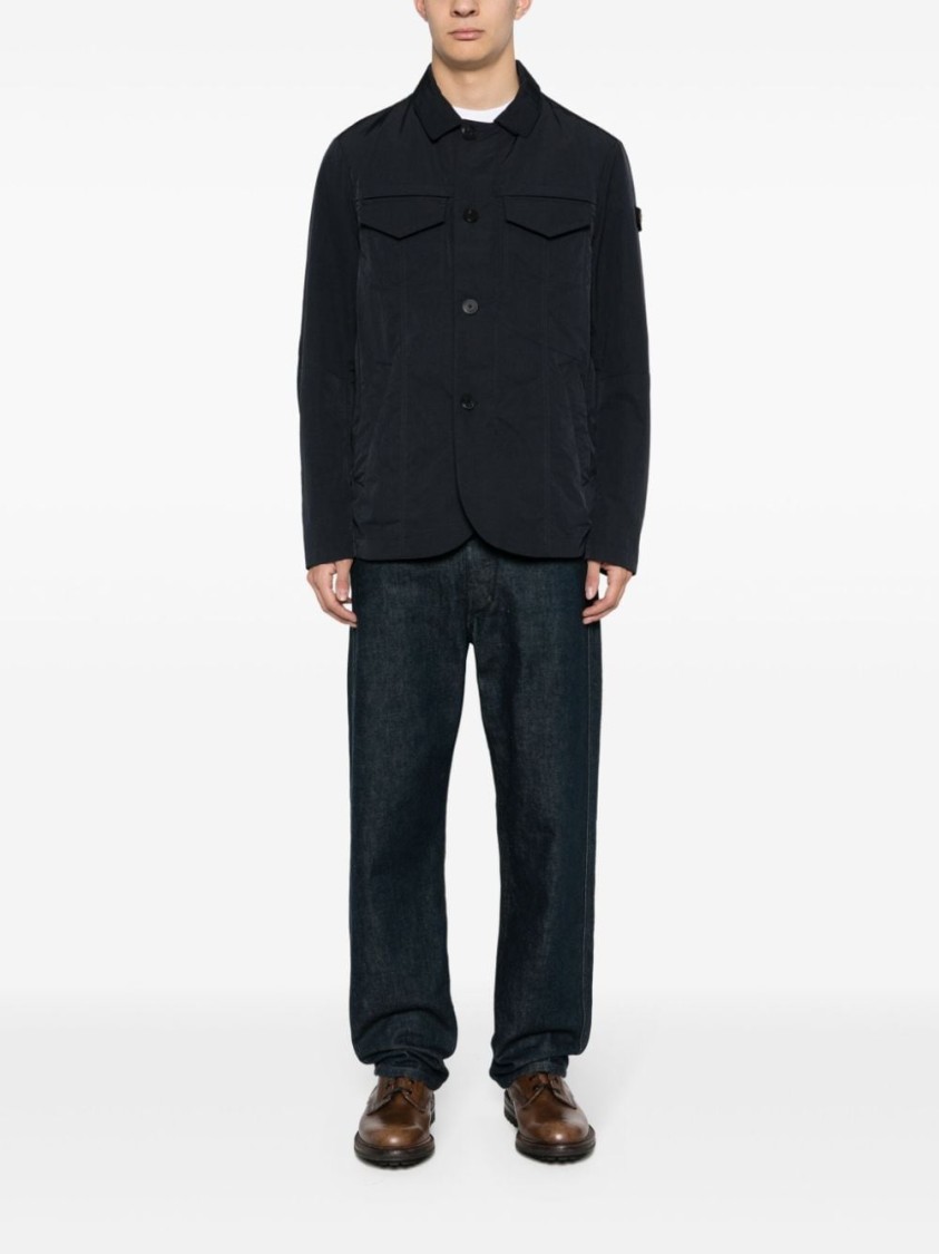 Peuterey Buttoned-up Shirt Jacket In Blue