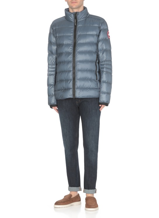 Shop Canada Goose Light Blue Quilted Down Jacket In Neutrals