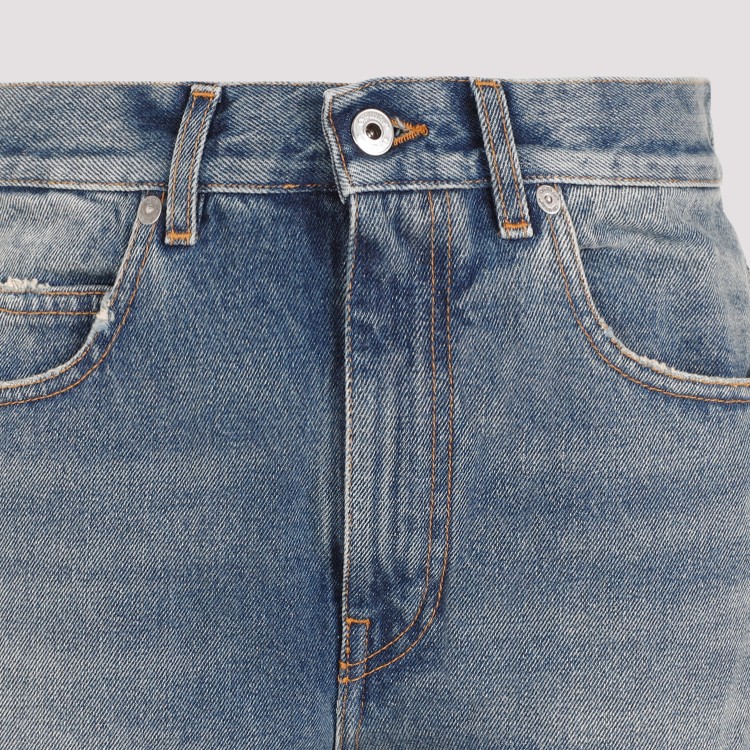 Shop Off-white Vintage Blue Cotton Meteor Pants