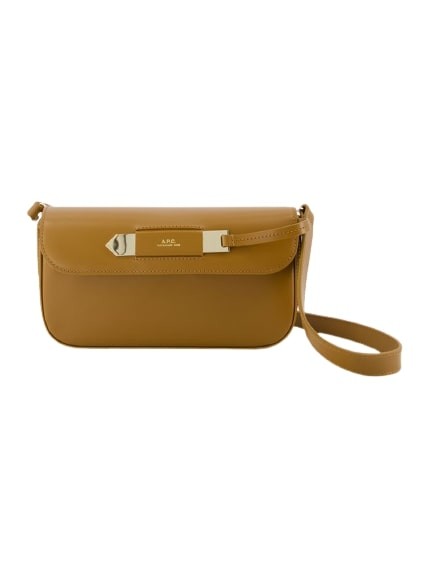Apc A.p.c. Charlotte Foldover Top Shoulder Bag In Brown