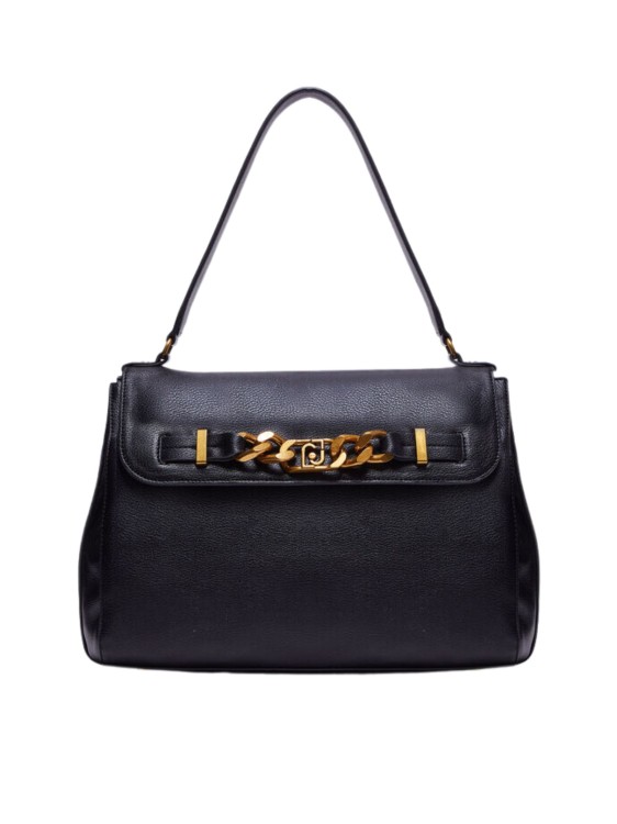 Shop Liu •jo Black Pu Handbag