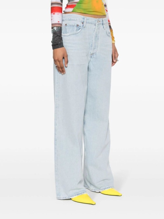 Agolde Low Slung Baggy Jeans In Fragment In Blue