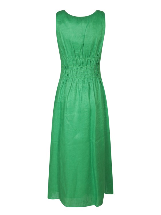 Shop Tory Burch Green Linen Dress