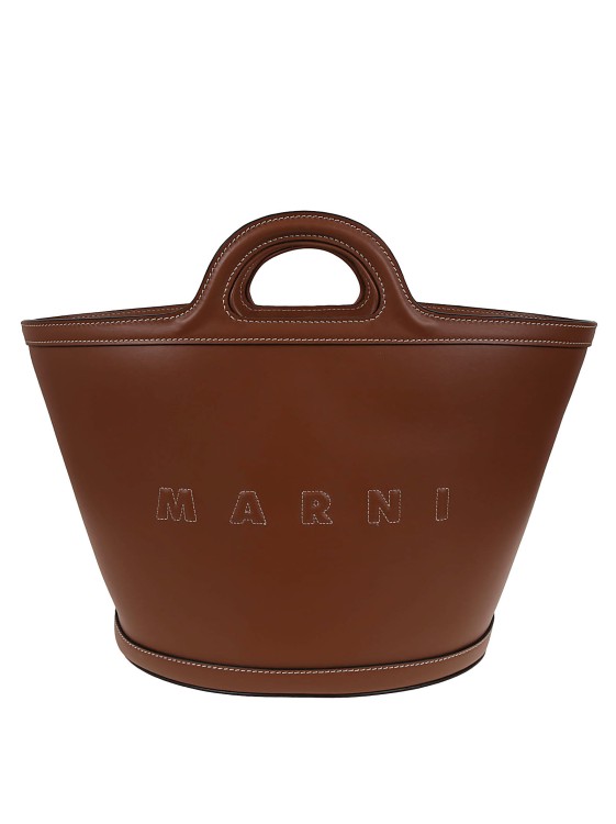 Shop Marni Caramel Brown Tote Bag