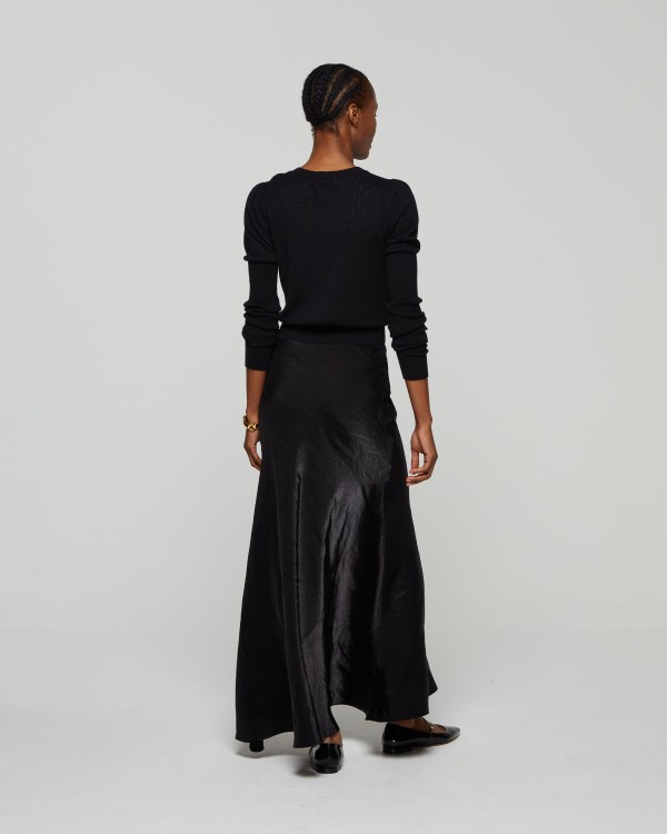 Shop Serena Bute Bias Maxi Skirt - Black