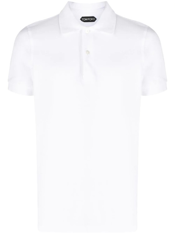 Shop Tom Ford White Tennis Polo Shirt