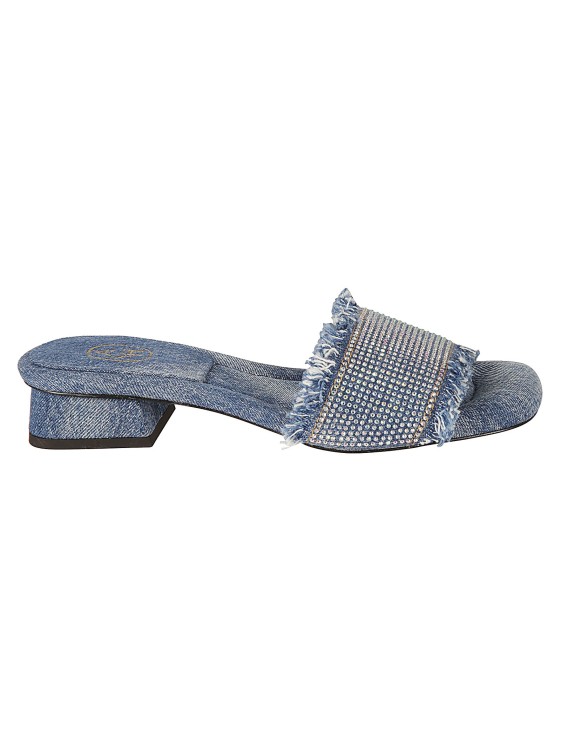 Shop Ash Denim Sandals In Blue