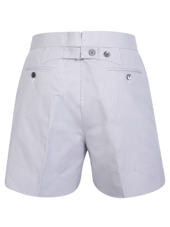 Shop Thom Browne Grey Pincord Fabric Shorts