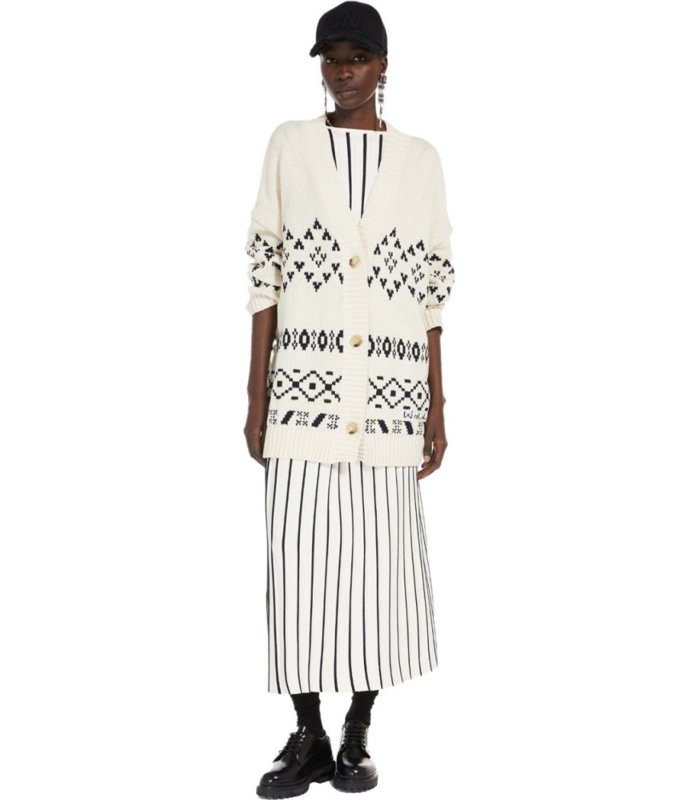Max Mara Finanza Ecru Midi Rock In Neutrals