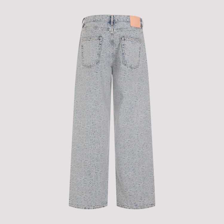 Shop Acne Studios Blue Beige Cotton Jeans In Grey