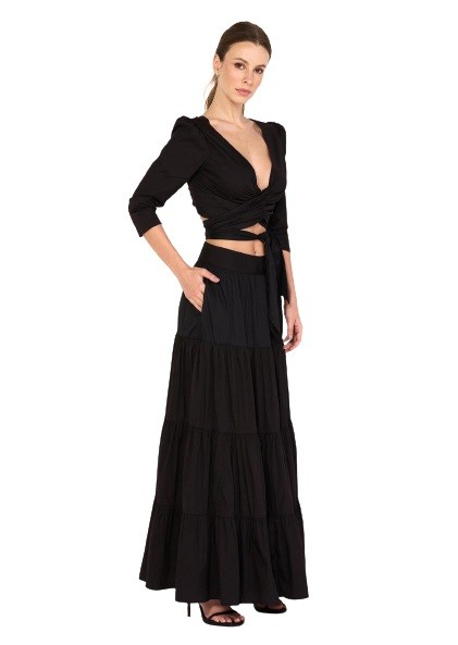 Coolrated Cr21 Maxi Skirt Black