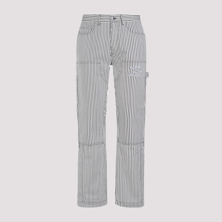 Amiri Striped Cotton Carpenter Pant In Grey