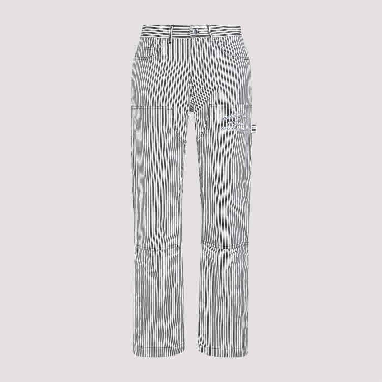 Shop Amiri Black Cotton Motors Carpenter Pant In Grey