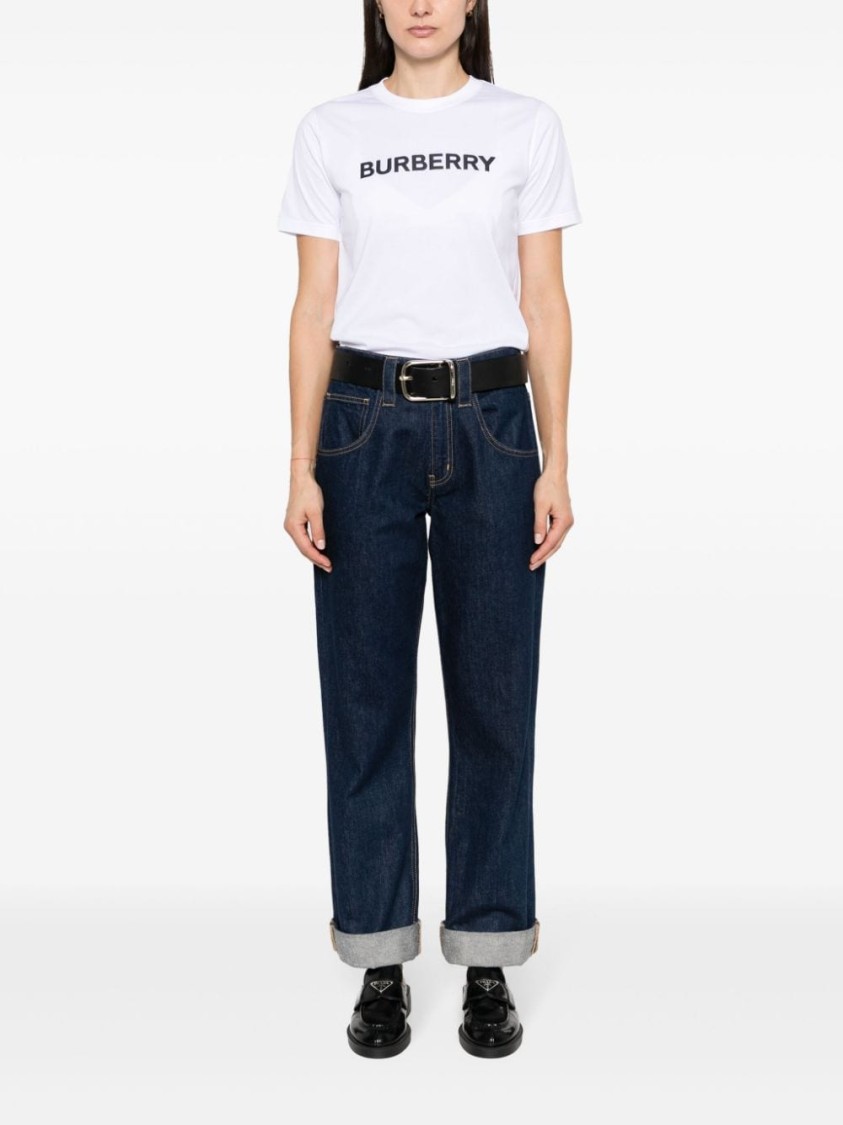 Burberry The Cotton T-shirt Is The Perfect Compromise Between Luxury And Basic Wear In White