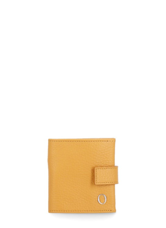 Orciani Micron Leather Purse In Yellow
