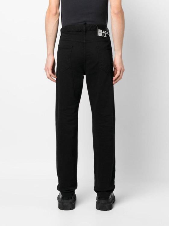 Shop Dsquared2 Straight-leg Denim Denim Jeans In Black