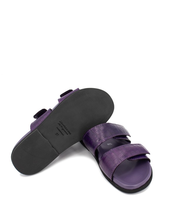 Thera's Double Strap Heeled Sandals In Purple