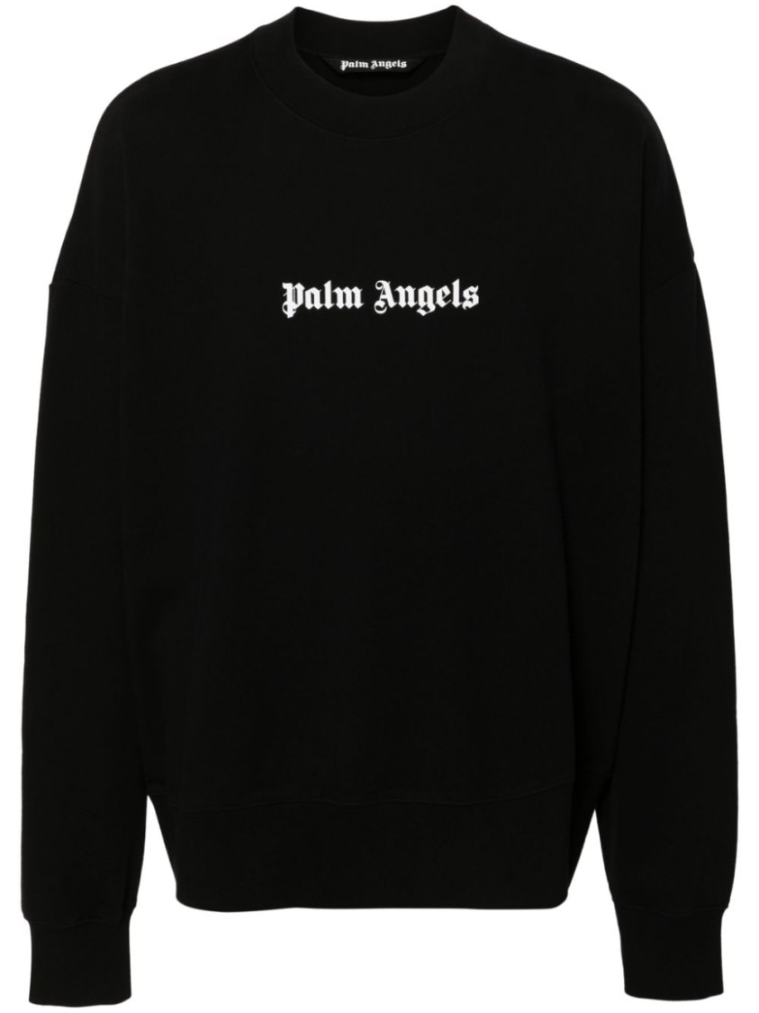 Shop Palm Angels Sweatshirt With Logo In Black