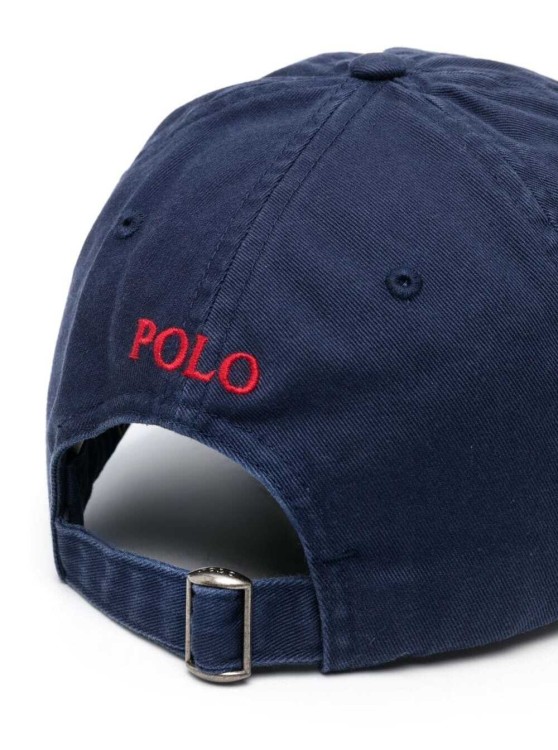 Shop Polo Ralph Lauren Blue Baseball Cap In Black