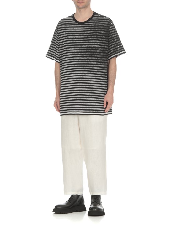 Shop Yohji Yamamoto Greypour Homme Cotton Tshirt