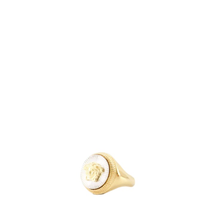 Shop Versace Medusa Biggie Ring - Metal - Gold In Not Applicable