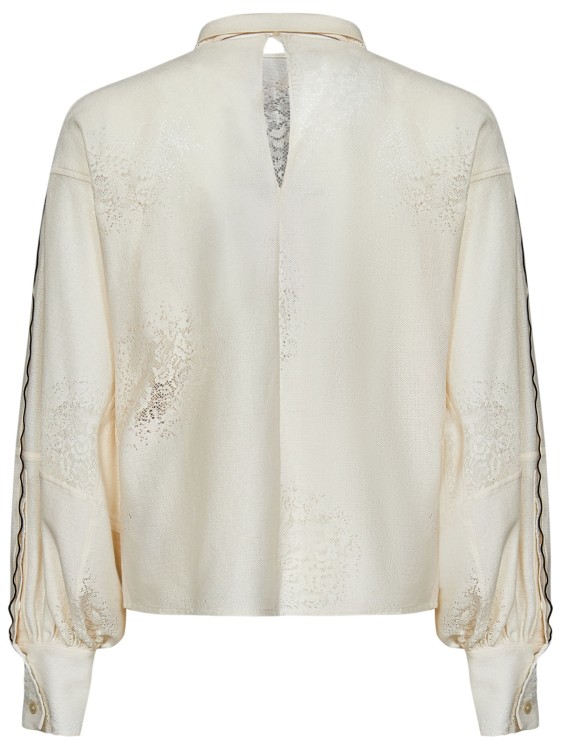 Shop Victoria Beckham Cream-colored Jersey Blouse In White