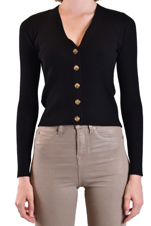 Pinko Black Long-sleeved Cardigan In Black