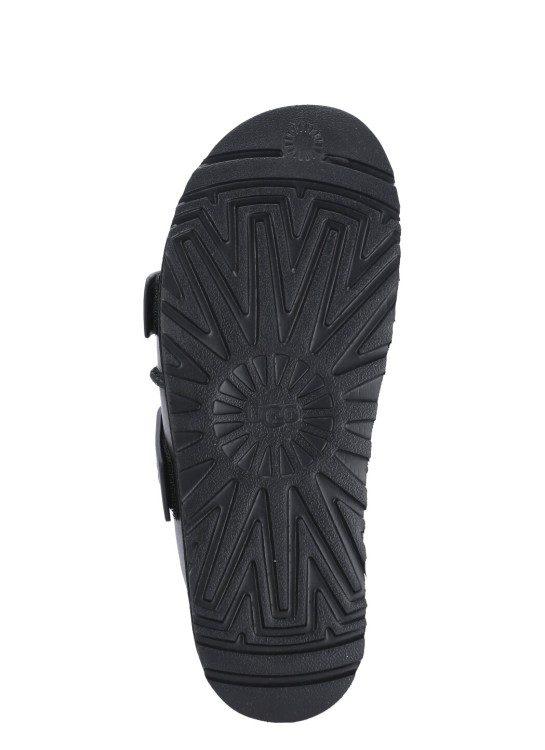 Shop Ugg Black Smooth Leather Sandals